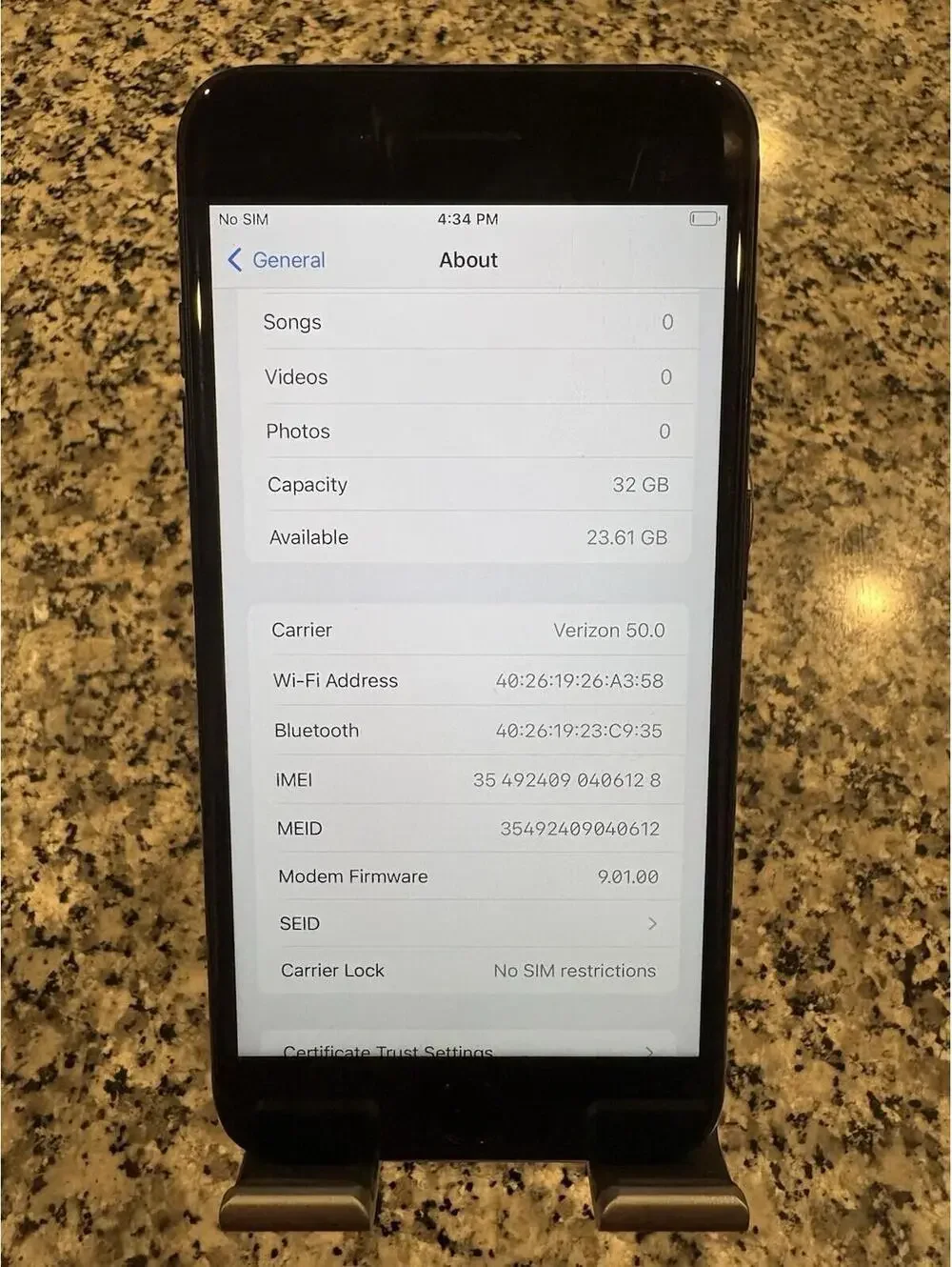 Apple iPhone 7 Plus - 32 GB - Black(Unlocked) Battery Health 98% L